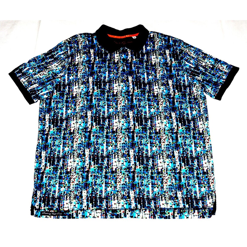 Robert Graham Classic Fit Men's Short Sleeve Abstract Pattern Golf Polo Size 2XL